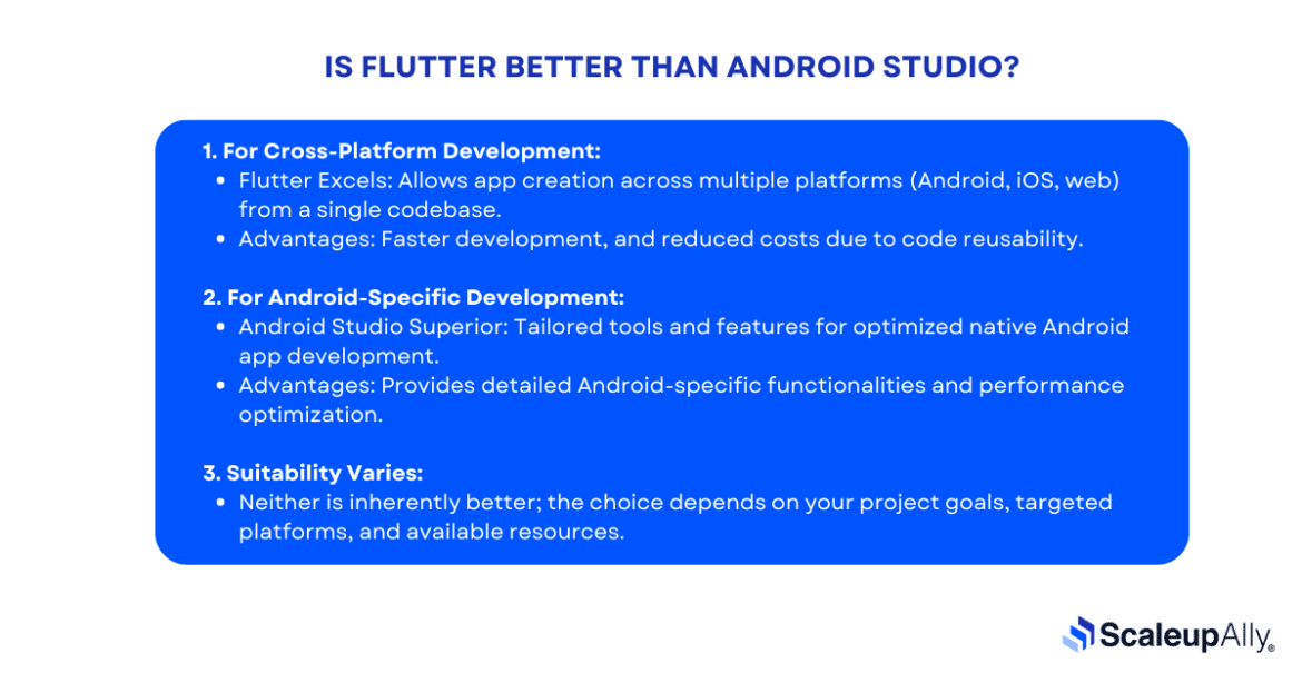 Flutter vs Android Studio: What are the Key Differences?
