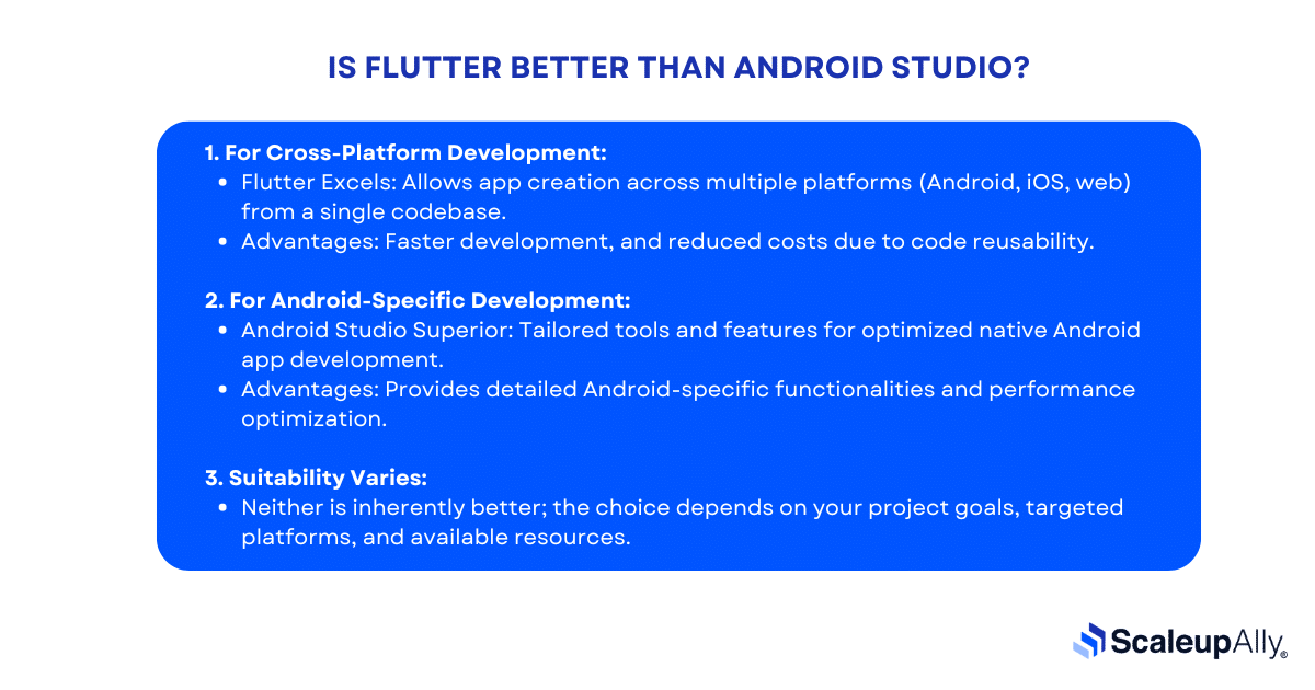 Is Flutter better than Android Studio