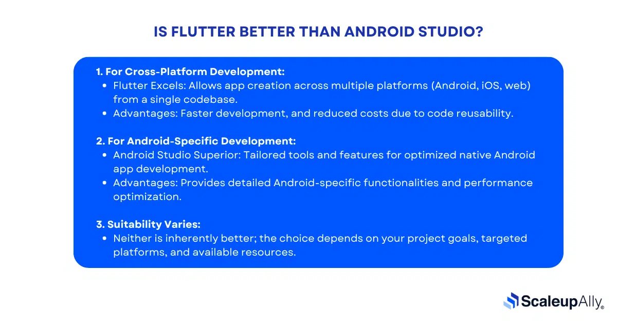 Is Flutter better than Android Studio