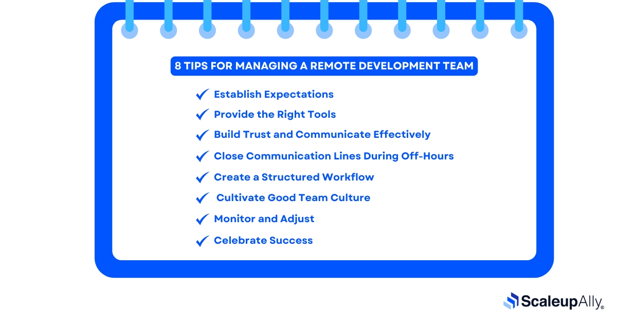 tips for managing remote development team