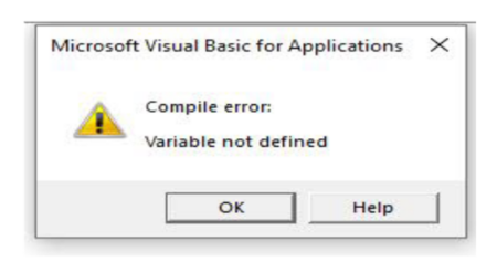 error of variable not defined