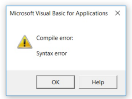 VBA syntax error