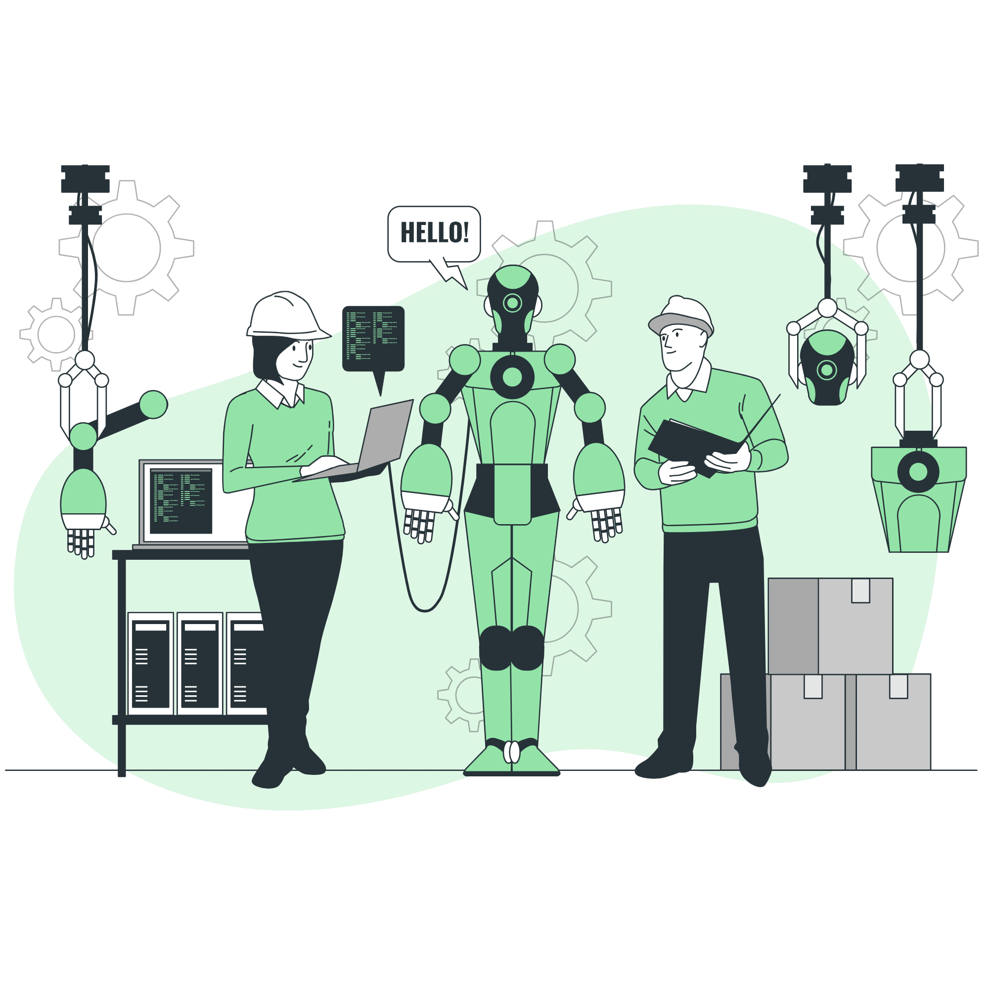 people creating robot-bro