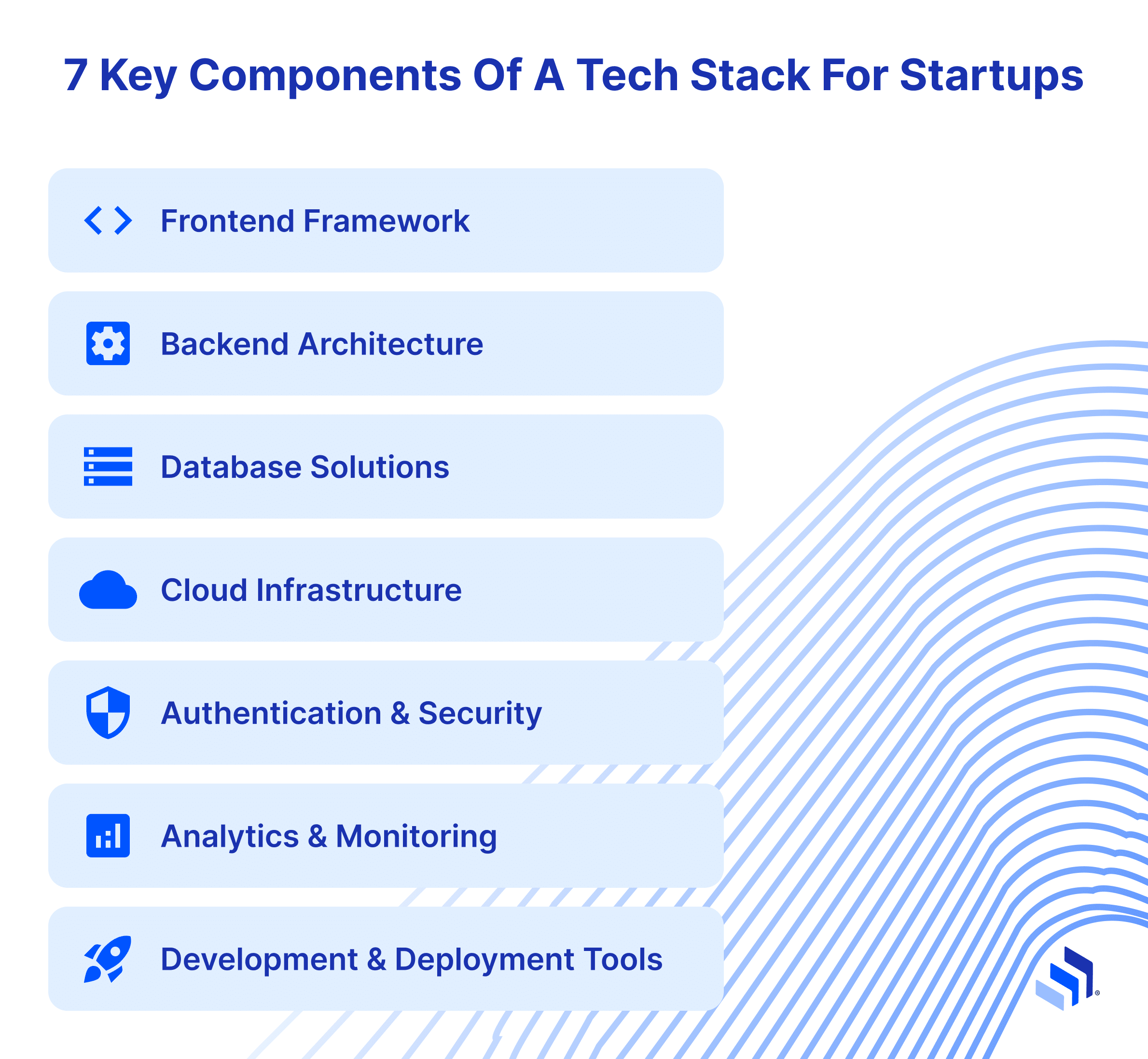 7 Key Components of a Tech Stack for Startups