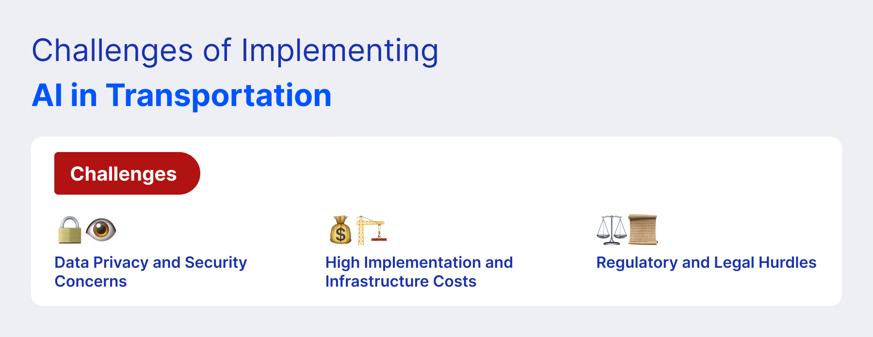 Challenges of Implementing AI in Transportation