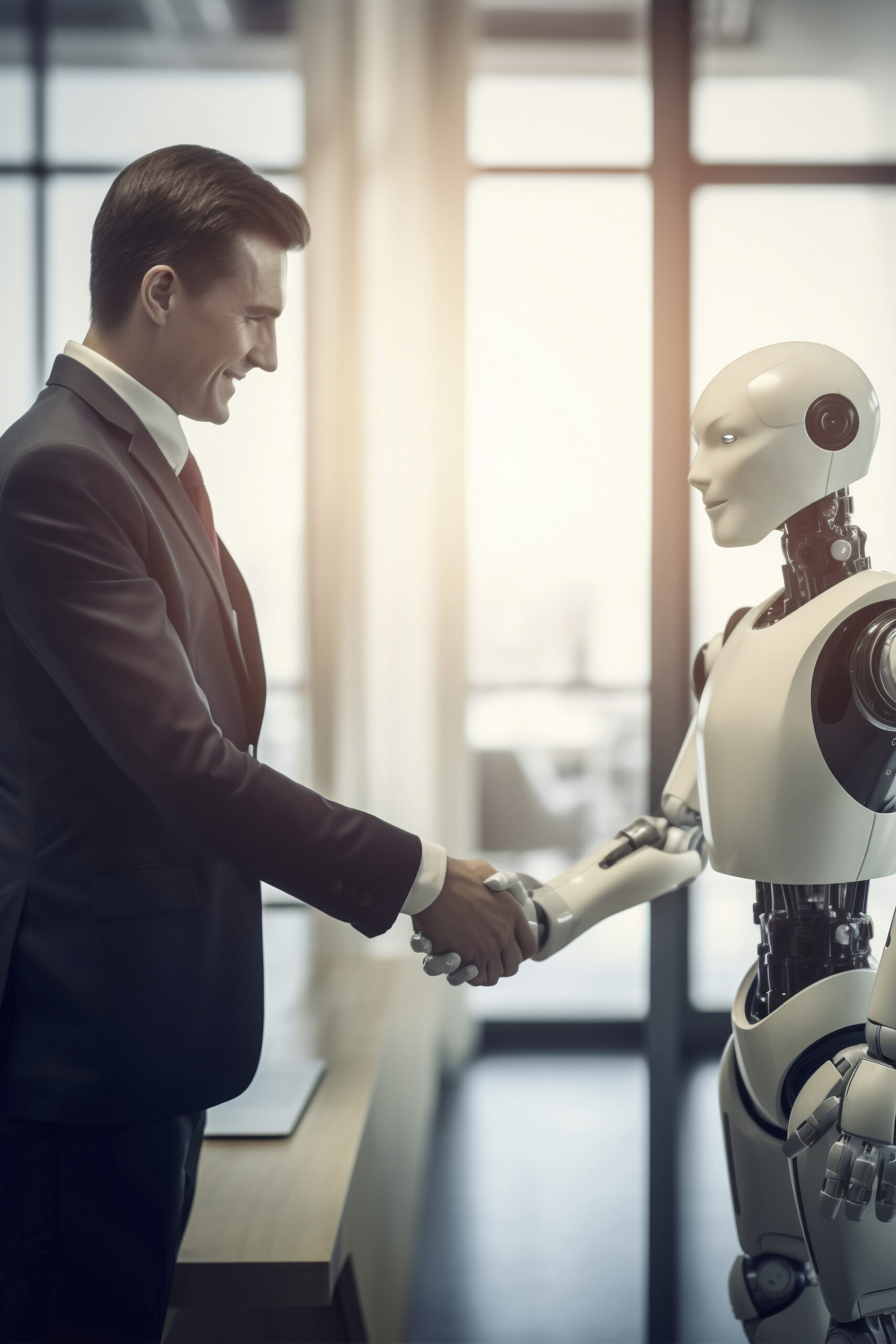 person-working-with-ai-robot